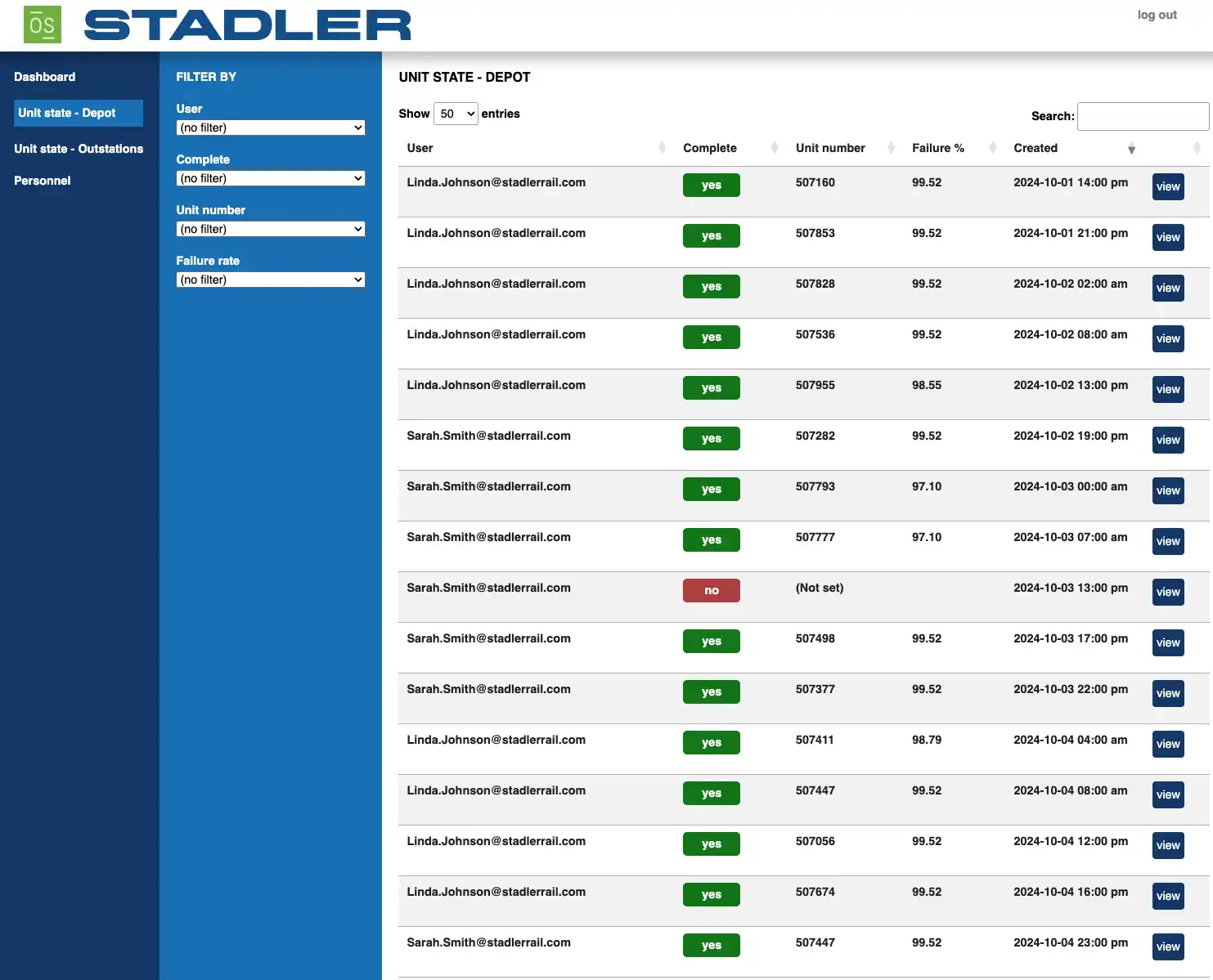 OnSight admin screen